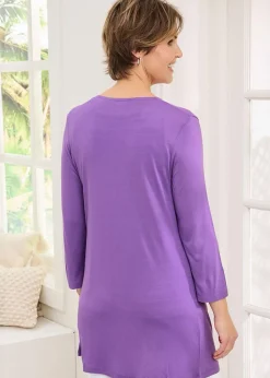 Cotton Traders Amethyst 2 Piece Jersey Cardigan & Vest Set