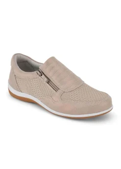 Cotton Traders Amtique Gold Suede Side Zip Leisure Flex Trainers