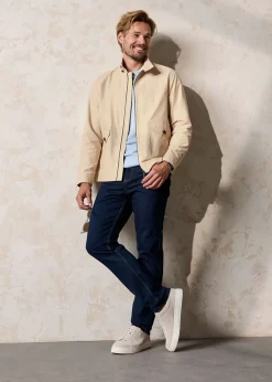 Cotton Traders Beige Jersey Lined Jacket