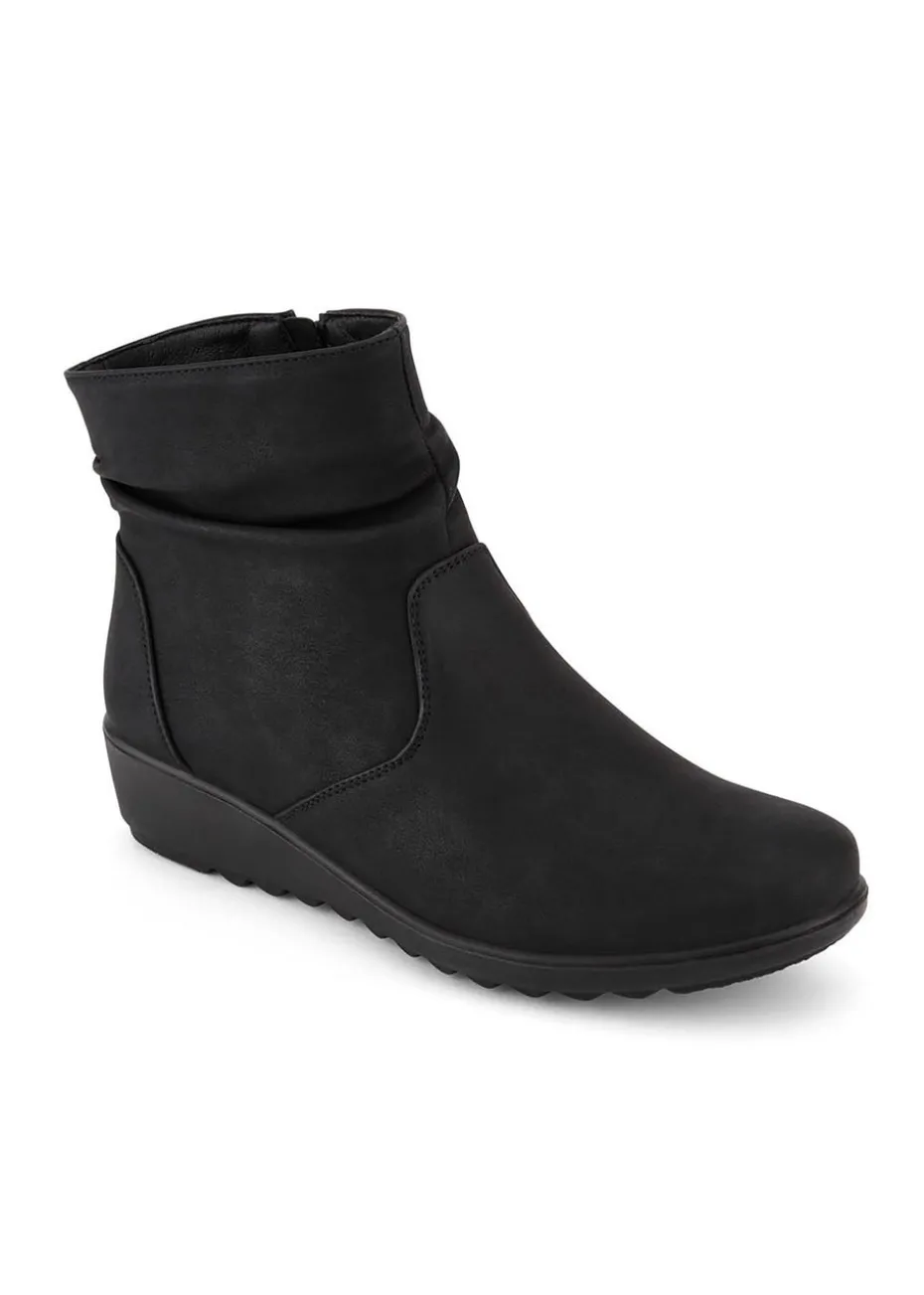 Cotton Traders Black Core Comfort Flexisole Boots
