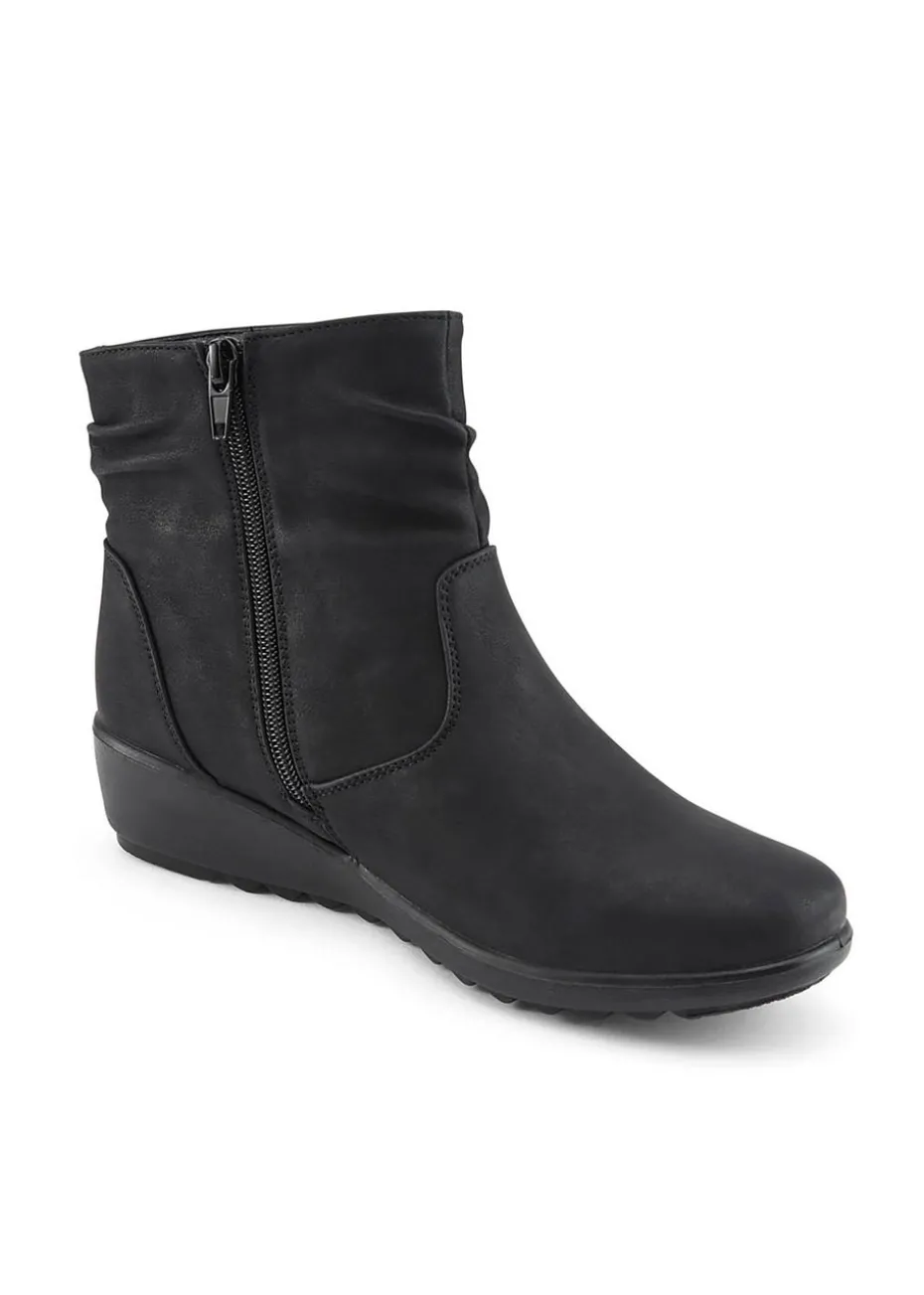Cotton Traders Black Core Comfort Flexisole Boots