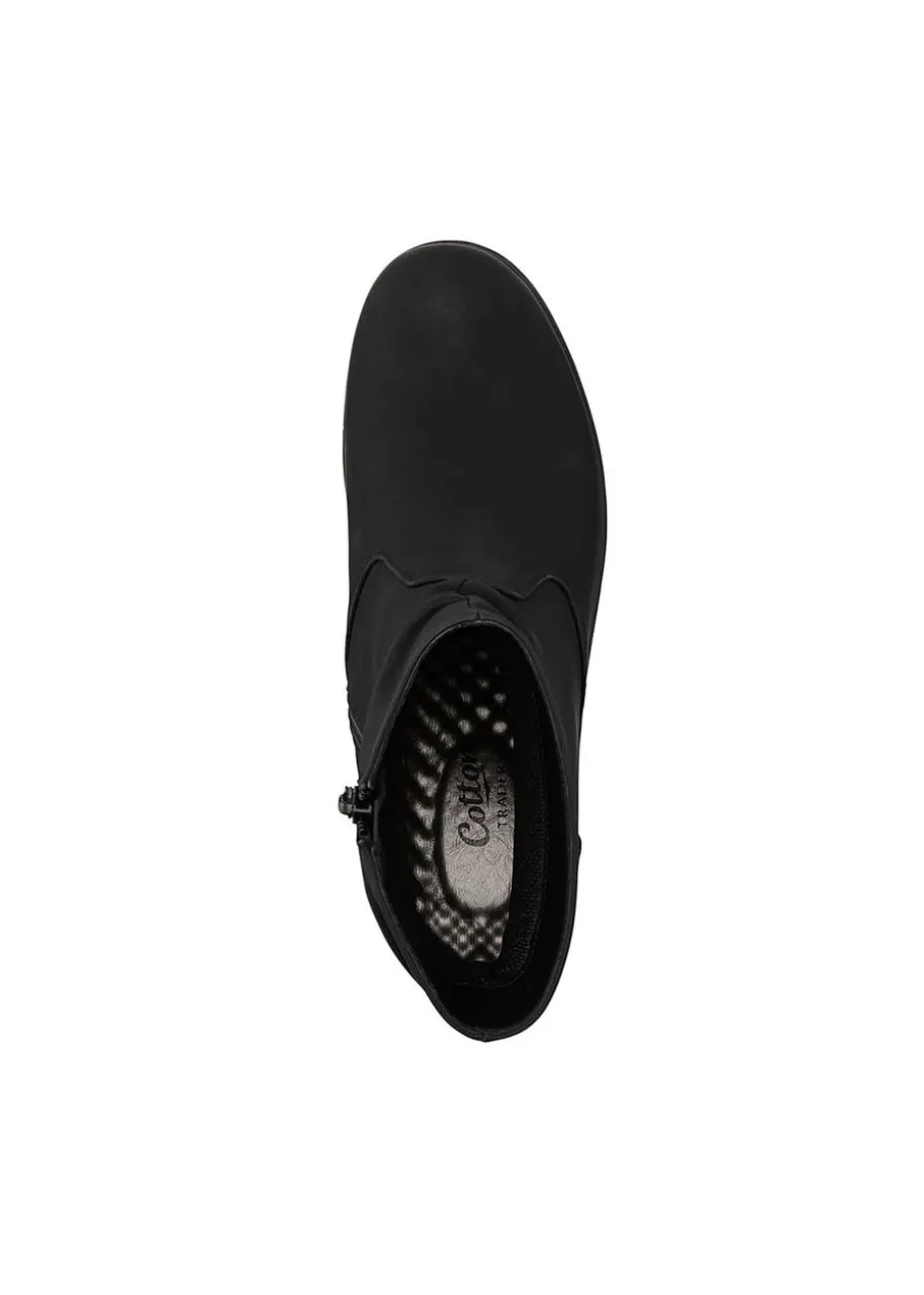 Cotton Traders Black Core Comfort Flexisole Boots