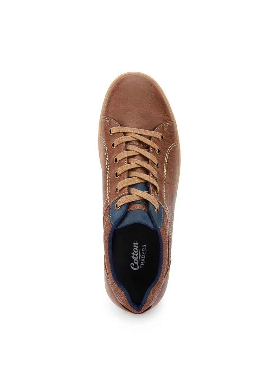 Cotton Traders Chestnut Lace Up Trainers