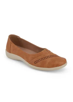 Cotton Traders Chestnut Soft Step Laser Cut Shoes