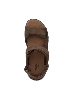 Cotton Traders Chocolate Leather Strider Sandals