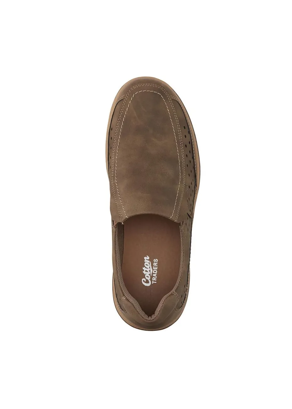 Cotton Traders Chocolate Casual Slip On Shoes