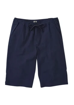 Cotton Traders Dark Blue Stretch Seersucker Shorts