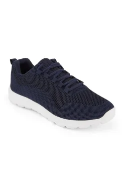 Cotton Traders Dark Blue Memorylite Lace Up Trainers