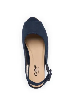Cotton Traders Dark Blue Espadrille Wedge Sandals