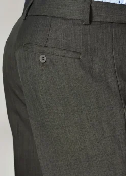 Cotton Traders Dark Moss Pleat Front Supreme Easy-Care Trousers