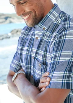 Cotton Traders Dark Sky Short Sleeve Summer Shirt