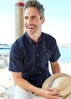 Cotton Traders Dark Sky Ultimate Classic Seersucker Shirt