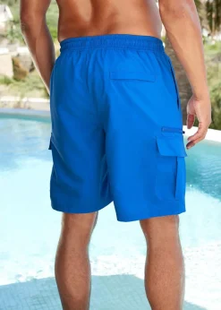 Cotton Traders Deep Cobalt Cargo Swim Shorts