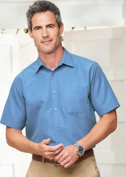 Cotton Traders Denim Short Sleeve Soft Touch Shirt