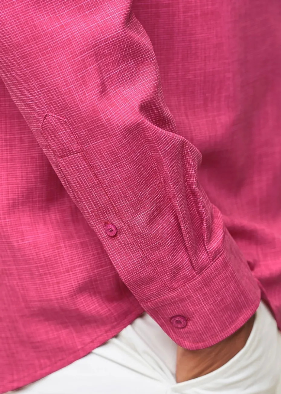 Cotton Traders Dusky Raspberry Long Sleeve Easy-Iron Shirt