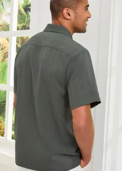 Cotton Traders Forest Green Short Sleeve Summer Soft Touch Shirt