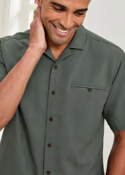 Cotton Traders Forest Green Short Sleeve Summer Soft Touch Shirt