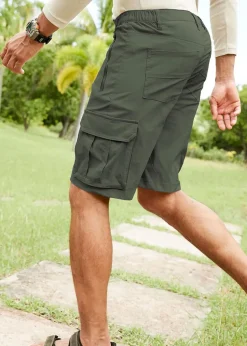 Cotton Traders Forest Green Quick Dry Stretch Action Shorts