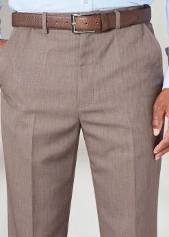 Cotton Traders Latte Flat Front Supreme Easy-Care Trousers
