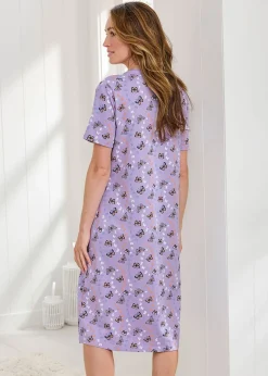 Cotton Traders Lilac 2 Pack Gathered Front Nightdresses