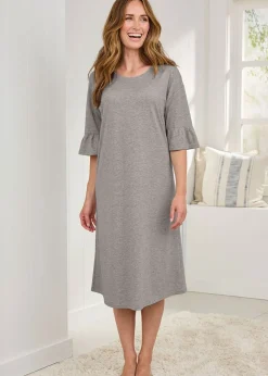 Cotton Traders Multi 2 Pack Ruffle Sleeve Nightdresses