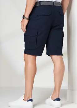 Cotton Traders Navy Cotton Cargo Shorts