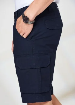 Cotton Traders Navy Cotton Cargo Shorts