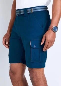Cotton Traders Navy Guinness Cargo Shorts
