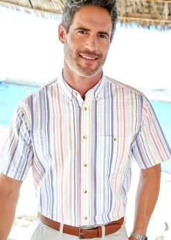 Cotton Traders Periwinkle Ultimate Classic Seersucker Shirt