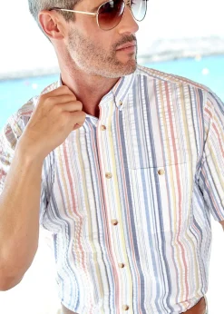 Cotton Traders Periwinkle Ultimate Classic Seersucker Shirt