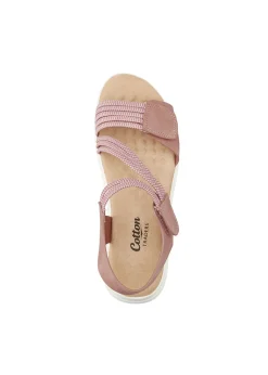 Cotton Traders Pink Elasticated Adjustable Sandals