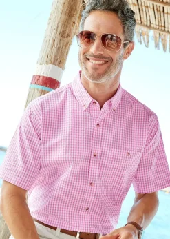 Cotton Traders Pink Rose Ultimate Classic Seersucker Shirt