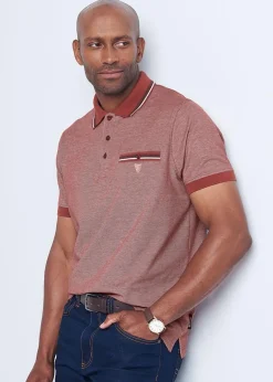 Cotton Traders Raspberry Guinness Short Sleeve Birdseye Pocket Polo Shirt