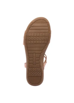 Cotton Traders Rose Gold Ring Detail Cushioned Sandals