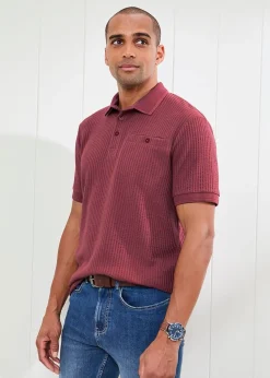 Cotton Traders Ruby Seersucker Polo Shirt