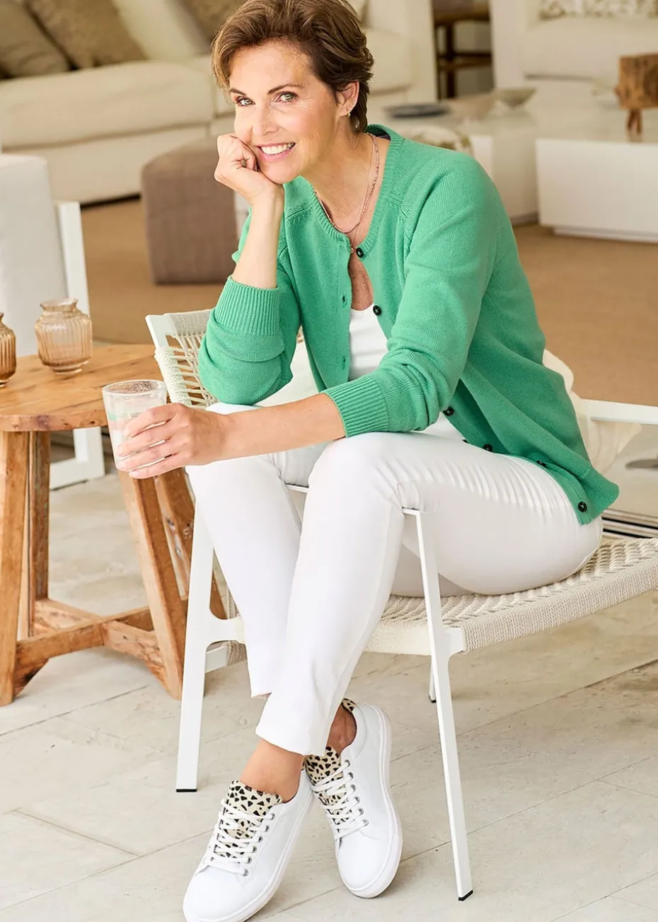 Cotton Traders Shamrock Cotton Crew Neck Cardigan