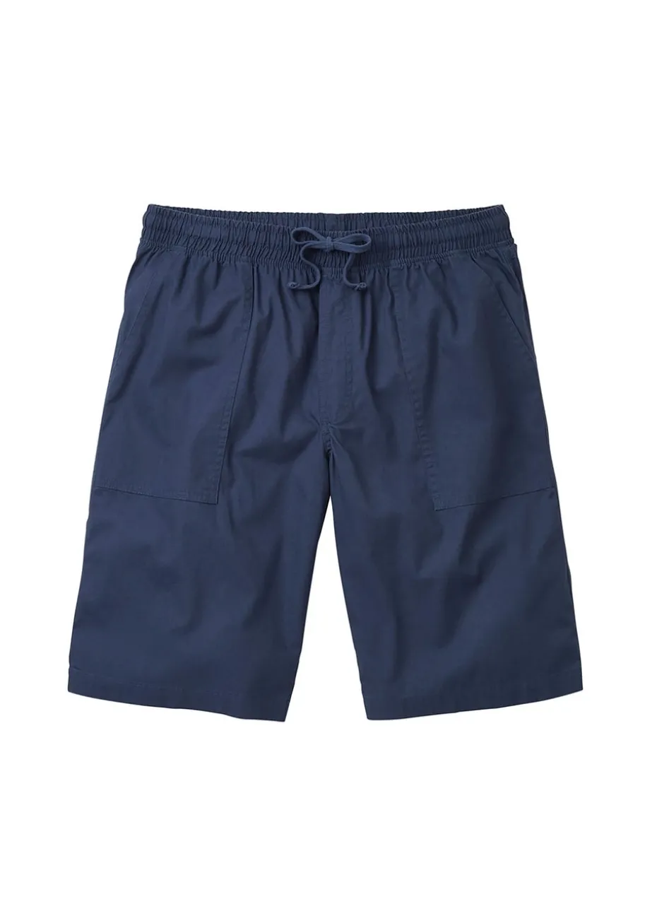 Cotton Traders Slate Blue Cotton Pull On Shorts