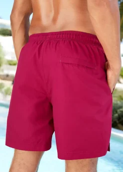 Cotton Traders Soft Red Swimshorts