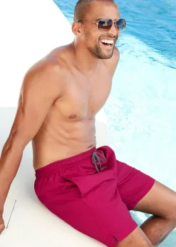 Cotton Traders Soft Red Swimshorts