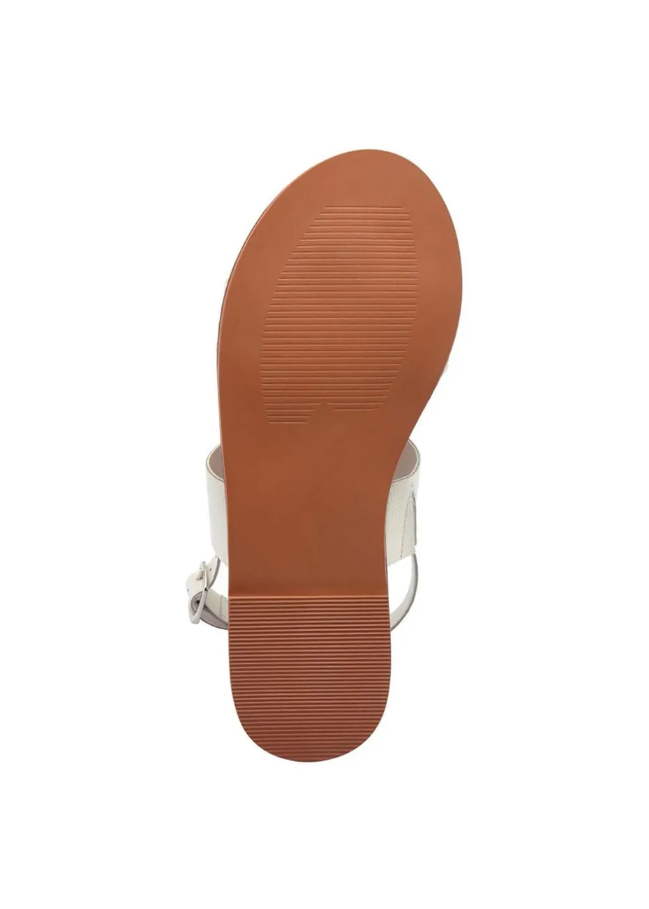 Cotton Traders Warm Cream Grace Leather Sandals