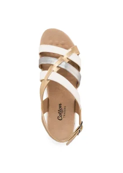 Cotton Traders White Contrast Sandals