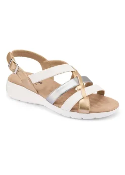 Cotton Traders White Contrast Sandals