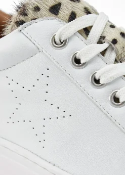 Cotton Traders White Grace Leather Trainers