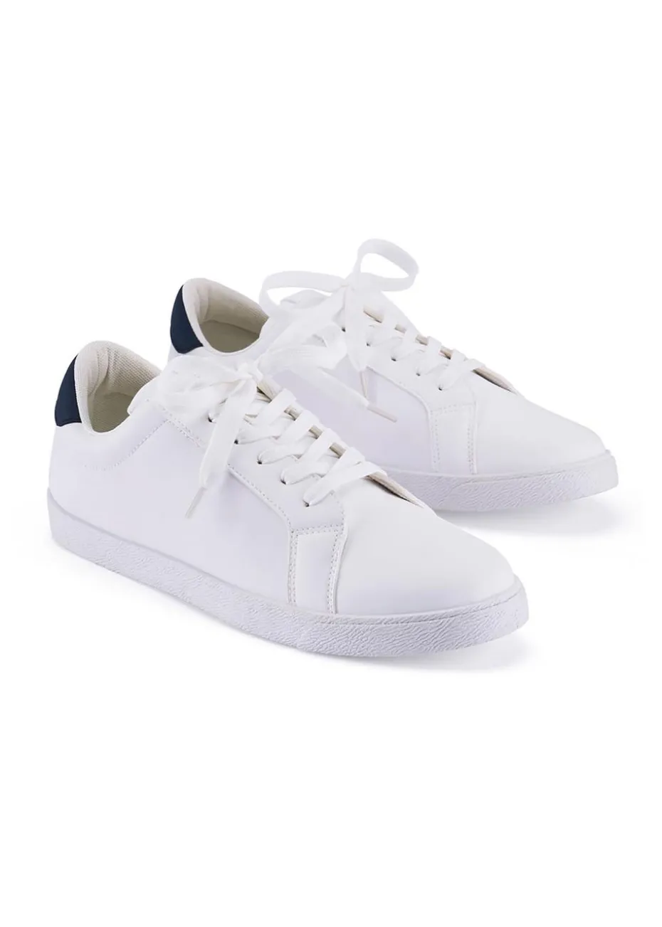 Cotton Traders White Lace Up Trainers