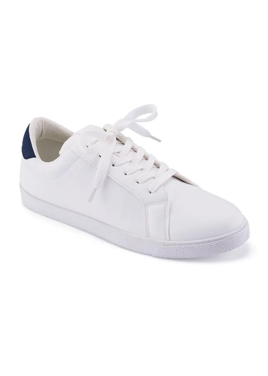 Cotton Traders White Lace Up Trainers