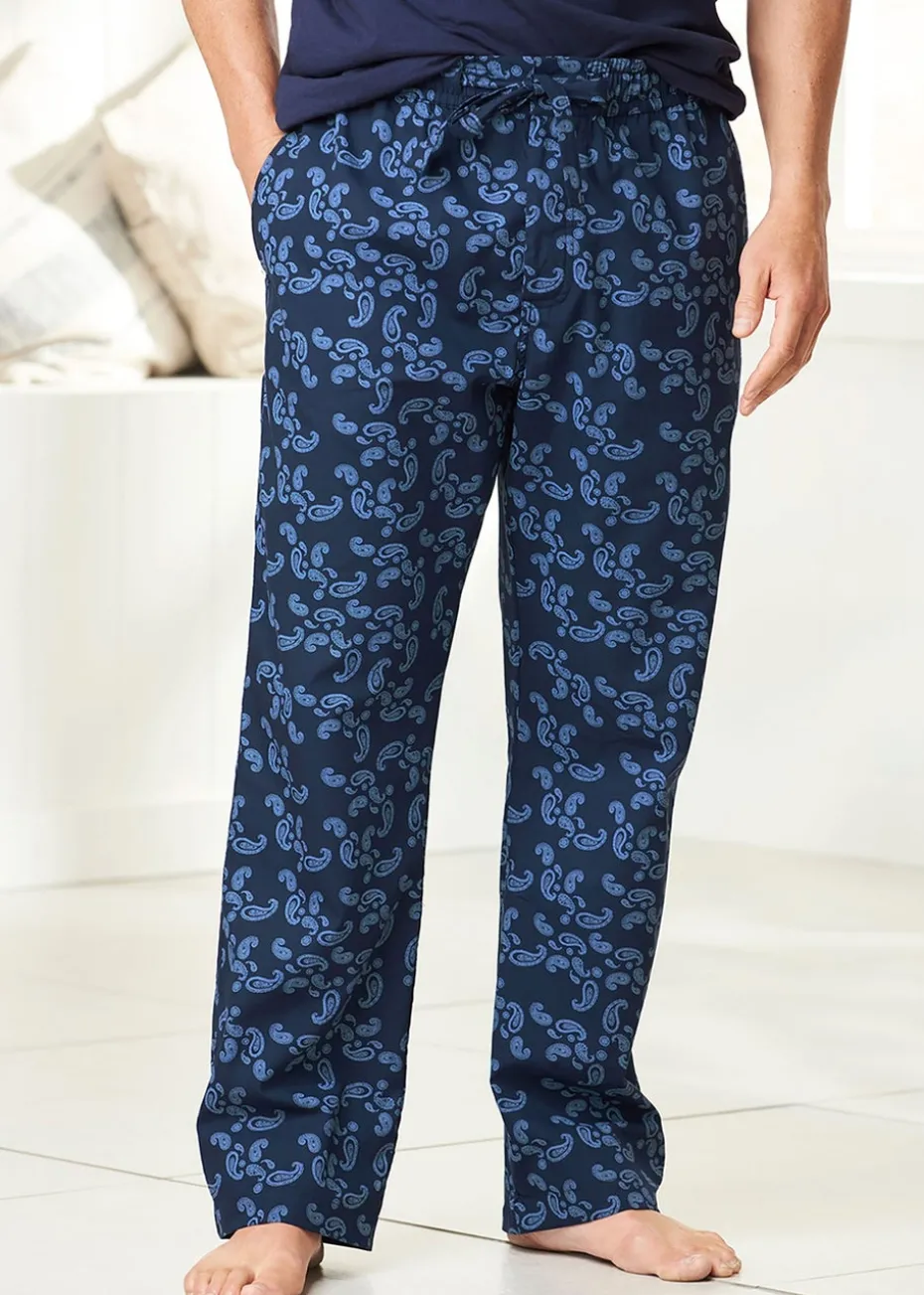 Cotton Traders White Multi Woven Lounge Trousers