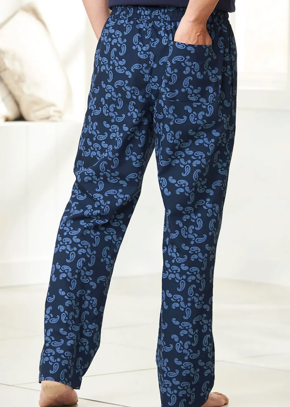 Cotton Traders White Multi Woven Lounge Trousers