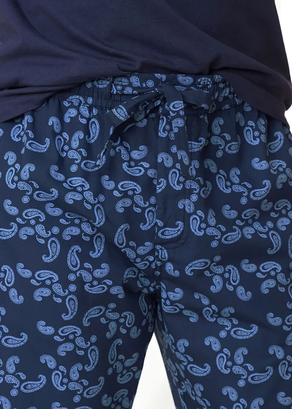 Cotton Traders White Multi Woven Lounge Trousers