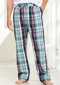 Cotton Traders White Multi Woven Lounge Trousers