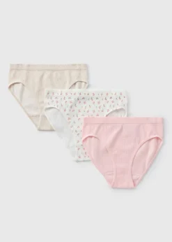 Cream 3 Pack Seamless Midi Knickers
